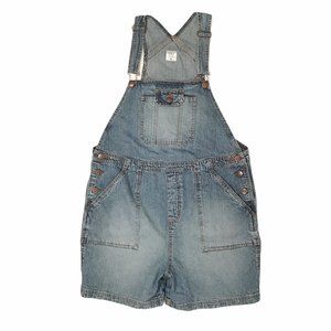 Infinity Maternity Jean Overalls Shorts Size M